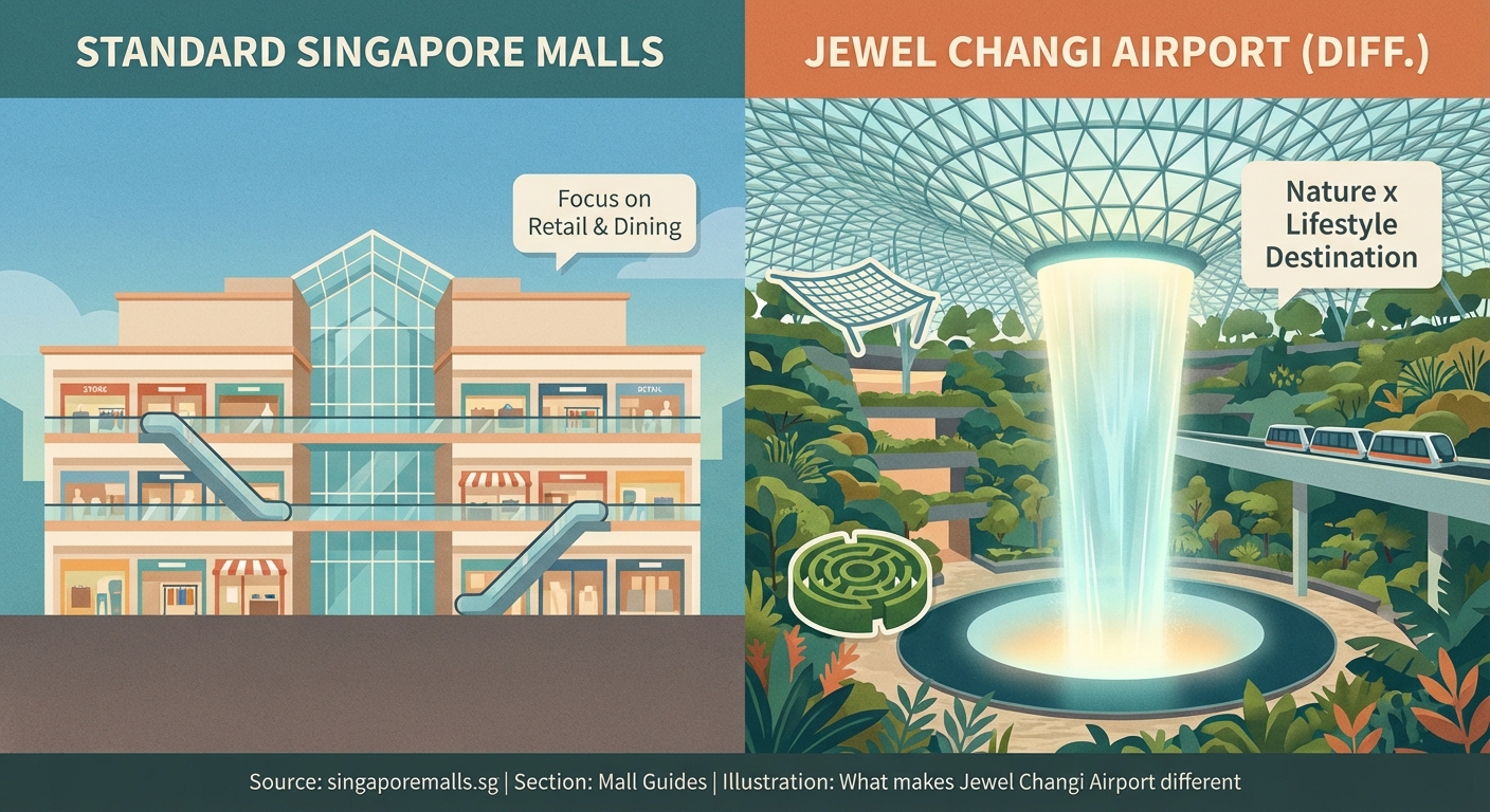 What Makes Jewel Changi Airport Different From Other Singapore Malls - Illustration 1