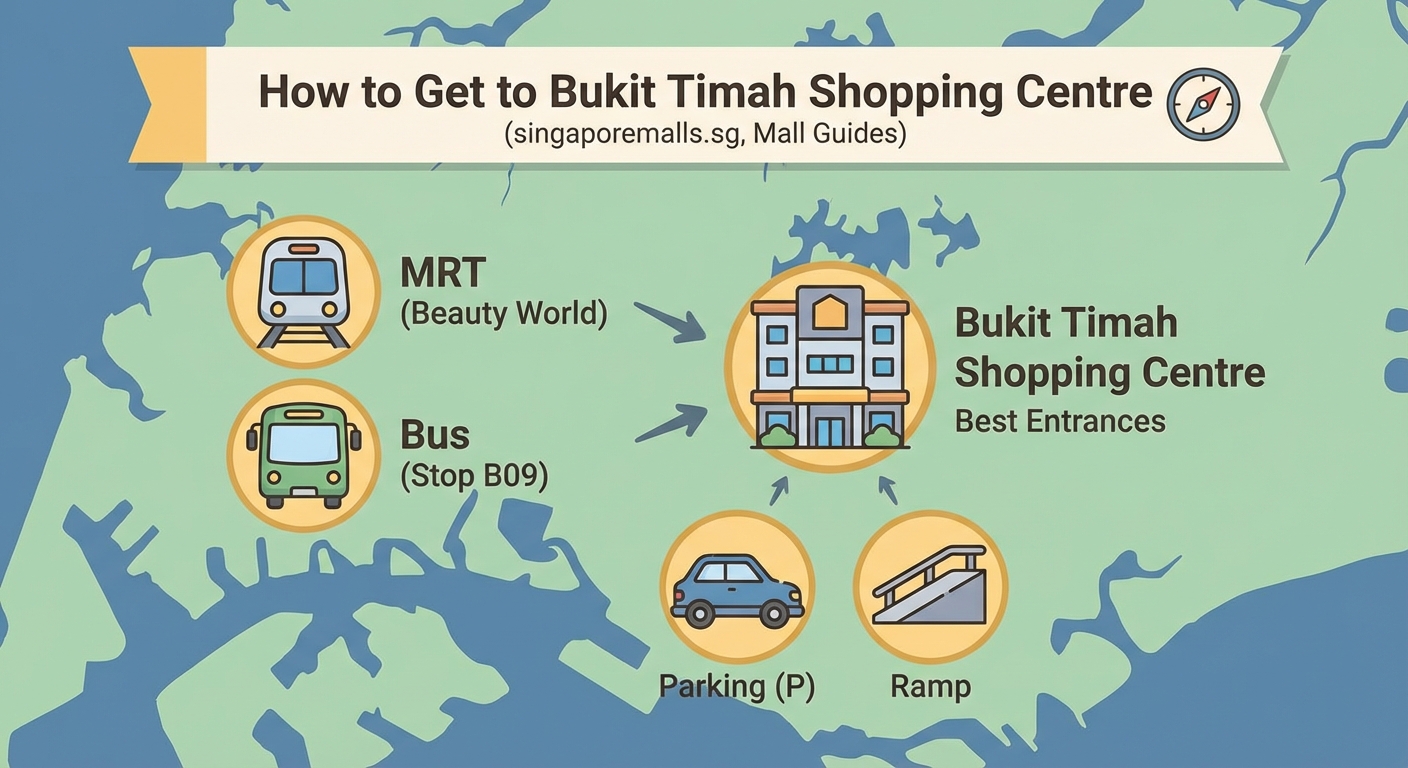 How to Get to Bukit Timah Shopping Centre (MRT, Bus, Parking, and Best Entrances) - Illustration 1