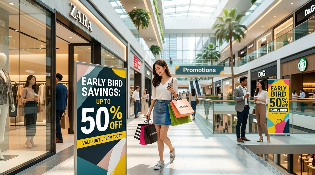 How Early Bird Promotions Can Save You Up to 50% at Singapore Malls